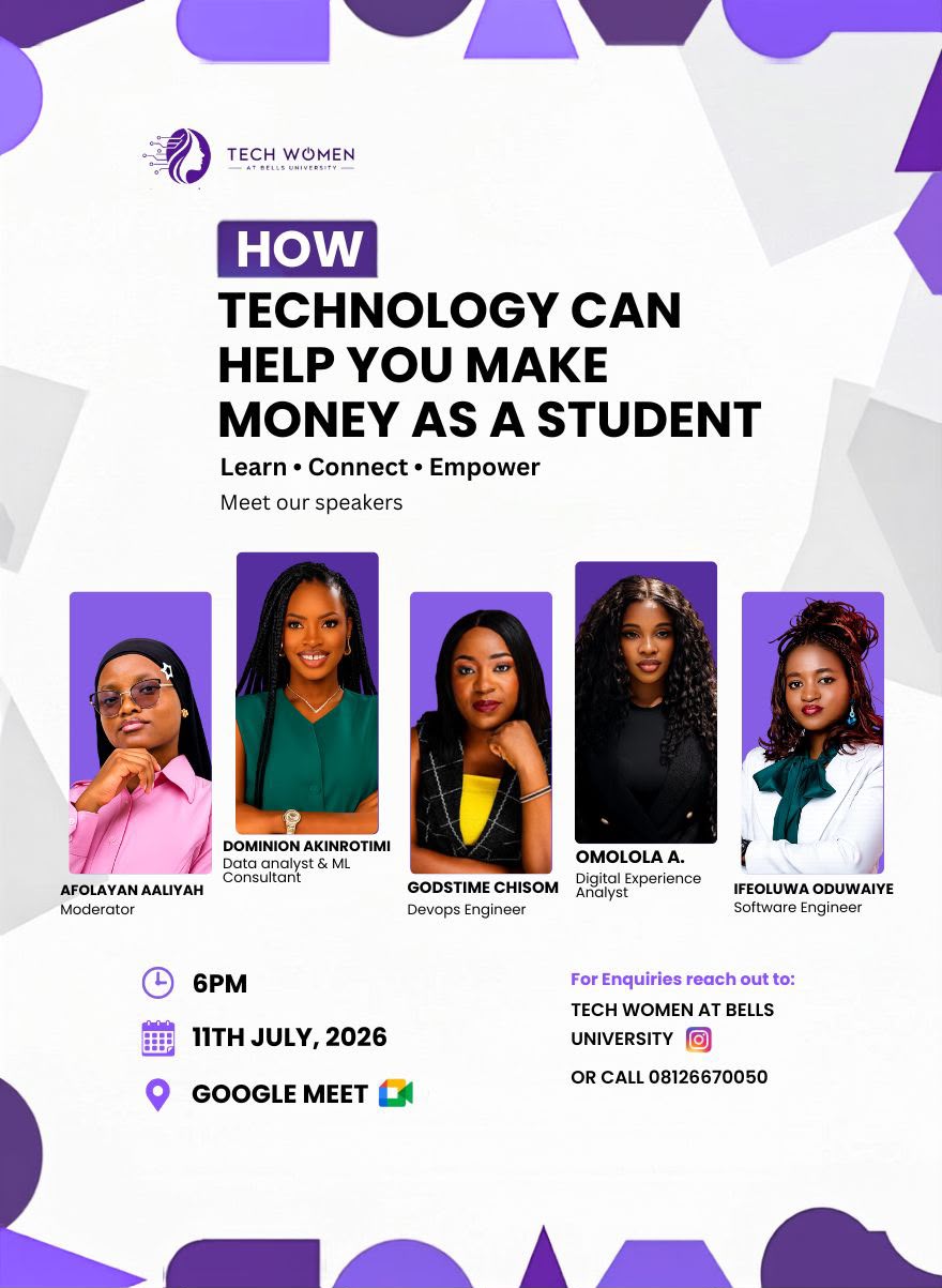 Tech Women at Bells University Webinar